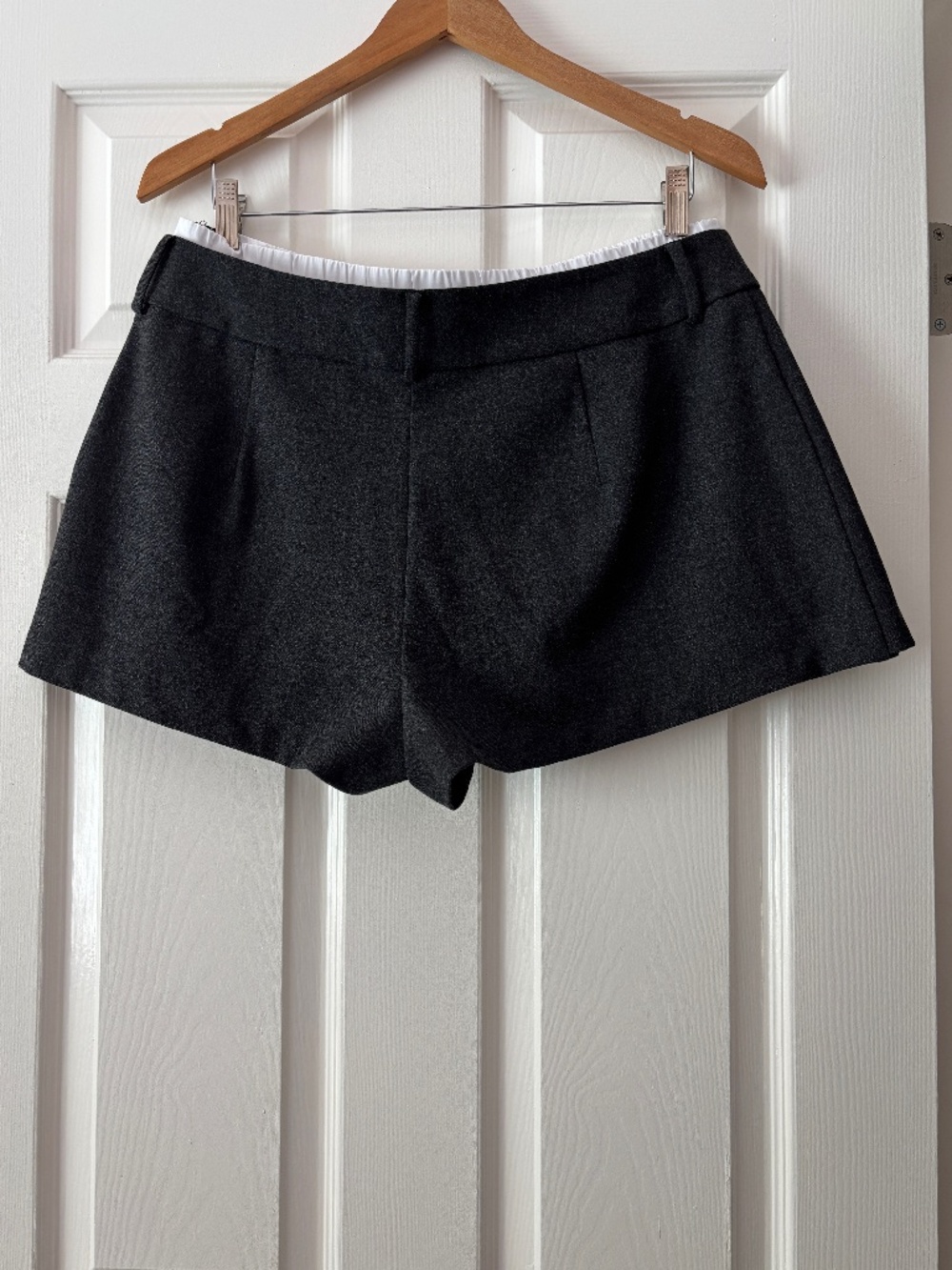 Zara Double Waist Box Pleat Skort - Gray Size L - Picture 5 of 9